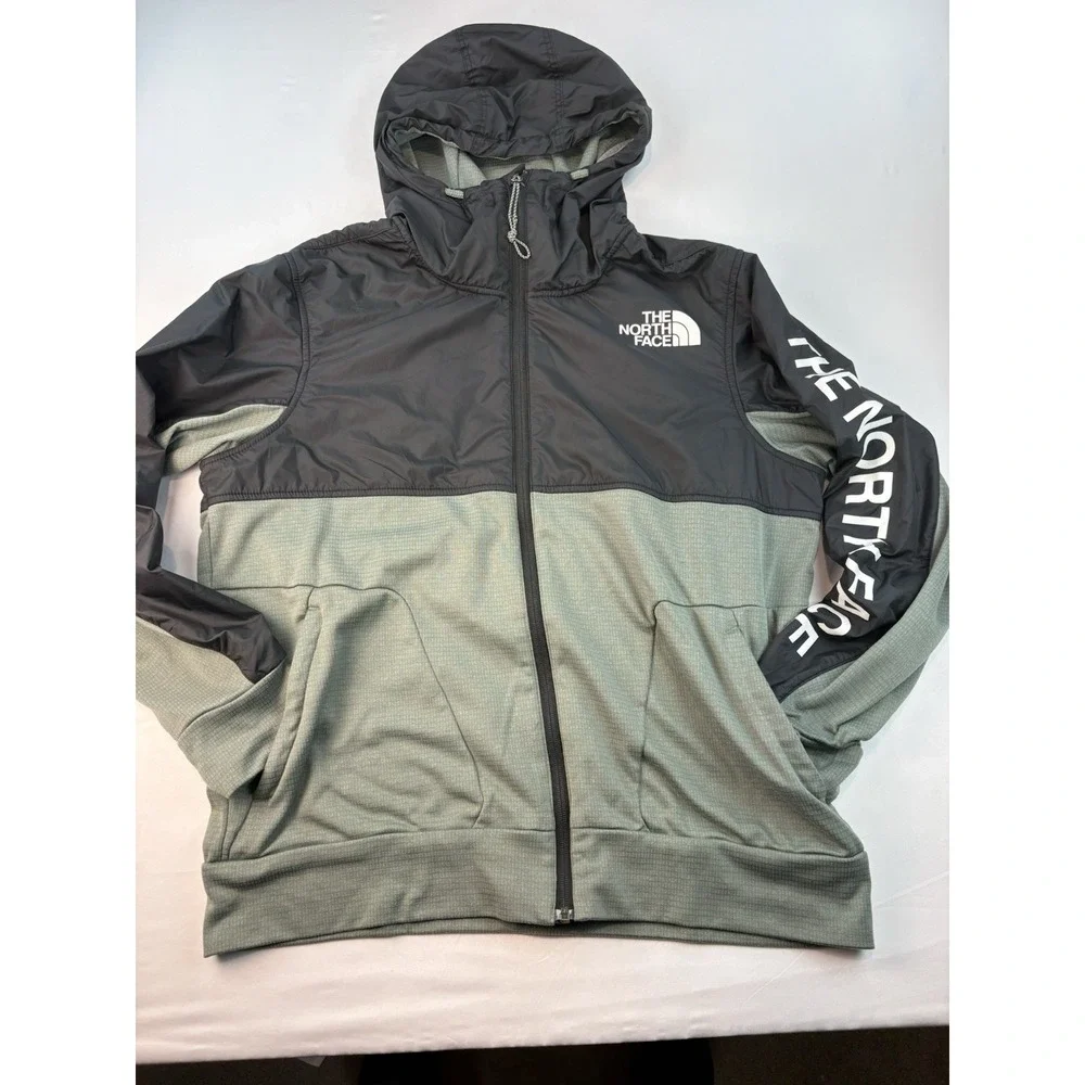 The North Face Men's Black Train N  Logo Full Zip Overlay Jacket Large